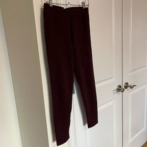 Lou & Grey Maroon Heather Ponte Leggings